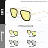 Top Quality Tony Stark Square Sunglasses Pochromic Polarized Men Glasses Steampunk Eyewear Driving s zonnebril heren 220518