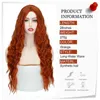 Parrucche sintetiche per capelli Parrucche sintetiche per cosplay Acconciatura a onda lunga Arancione medio Nero Fibra resistente al calore per le donne Cosplay 220225