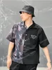 22SS män kvinnor designers t shirts tee camouflage paneled tryck kort hylsa besättning hals streetwear vit svart xinxinbuy xs-l