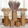 Bambus gewebt Hand Stricken Getrocknete Blume Vase Stroh Topf Dekor Wohnzimmer Anordnung Korb Flasche 220317