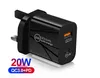 20W PD Carregador de Parede Portátil Dual Portable USB Rápido Carregamento Quick QC3.0 UE Adaptadores de Alimentação Tipo C para Smartphone Samsung LG com caixa de varejo