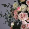 装飾的な花の花輪大手ローズホーンアーチ花柄の結婚式の装飾花の壁壁撮影プロップショップPOエリアデコラット
