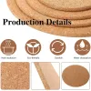 Cork Coaster 1pcs كوب Mat Tea Coffee Mug Holder للمطبخ الحصير الخشبي الطبيعية أدوات المائدة الجولة شرب Coaster C0623x02