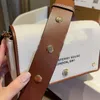 Klasik Tuval Omuz Çantası Küçük Çanta Çanta Moda Mektubu Tofu Paketi Crossbody Çanta Basit Tasarım Geniş Omuz Askısı Messenger Çanta