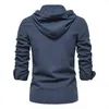 2022 Men Spring Summer Hoodie Shirt Casual Solid Color Long Sleeve Overcoat Fashion Zipper Cotton Shirts Mens Blouse Clothes L220704