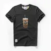 Tshirt for Men „Coffee” Tshirt Wysokiej jakości szyja załoga czysta bawełniana wierzchołka TEES MAN BP12006 220608