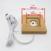 Houten lichtbasis oplaadbare afstandsbediening Houten LED-verlichting Display Lamp Bases met USB-koord inbegrepen D2.5