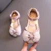 Sepatu Anak Perempuan Baru Putri Mutiara Kupukupu Berlian Imitasi Untuk Tungal Tari Pesta 220611