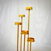 10 datorer Bröllopsdekoration Luxury Metal Candlestick Candle Stand Big Candle Cup Holder Enging Jubileum Födelsedags Flower Table Centerpiece Ornament Display