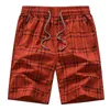Bermuda manlig sommar elastiska midja männen plaid shorts klassisk design breeches bomull avslappnad strand kort byxor stor storlek 44 220318