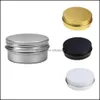 1/2 oz aluminium tin potten schroefdop ronde opslag kan container cosmetische metalen blikken leeg 15 ml wit zwart goud druppel levering 2021 verpakking bo