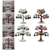 Party Decoratie Crystal Apple Tree Artificial Good Good Decorative Glass Craft Multi Color Figurines for Festival Wedding Souvenirs