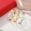 Heiße Mode Titan Stahl Schraube Schraubendreher Armbänder Armreifen für Frauen Silber Roségold Liebesarmband Männer mit zehn CZ Steinen Armreif Paar Schmuck