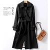 Женские траншеи Coats Корейская версия с длинными рукавами для модного плаща для женщин 2022 Средняя длина пальто