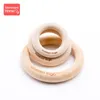 Mamihome 50pc Customize Wooden Ring Baby Teether Bpa Free Beech Ring Teething Toys DIY Nursing Bracelets Gifts Chew Rodents 220701