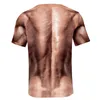 Muscle Body 3D Print Tshirt Men Summer T Shirt Clothing Fashion Street Tees köttmönster överdimensionerad manlig kort ärm trendig 220617