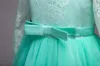 Girl's Dresses 5-15Yrs Kids Girls Long Lace Flower Party Ball Gown Prom Princess Wedding Children First Communion DressGirl's