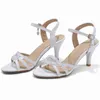 Sandales mode femmes nouvelles 2022 chaussures d'été pour femmes rose blanc talons luxe cristal fête mariage dames qualité 220427