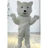 Costumes de mascotte d'ours polaire mignon de haute qualité tenue de personnage de dessin animé costume Halloween fête à thème en plein air adultes robe unisexe