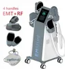 Neo RF 형성 기계 조각 EMS 전자기 근육 자극 지방 연소 미용 장비 4 손잡이 RF 및 좌석이있는 핸들