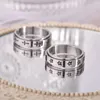 Linderung Mond Stern Paar Band Ring Für Männer Frauen Fidget Ringe Edelstahl Schildkröte Stress Rotierenden Ring 6mm