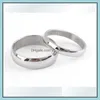 Band Rings Jewelry Width 6Mm Stainless Steel For Women Men Lover Couple Fashion Love Wedding Party Drop Deliv Dhjtu