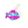 Prosty Brelok Keychain Fidget Zabawki Dolphin Prezent Edukacja dla dzieci Organizm morski dla autyzmu ADHD Lęk Anti Stress Relief Sensory Toy Gifts