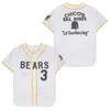 The Bad News bears Movie Baseball Jersey 3 Kelly Leak 12 Tanner Boyle Chico's Bail Bonds Jersys Bo Peeps Cosido Blanco Negro Amarillo Pantalones cortos de calidad superior