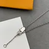 Kvinnors låsdesigner hänge diamanter halsband mode för kvinnor herr guld sier halsband unisex par smycken 2205111d