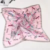 Silk Scarf Women 70 70cm new Dragonfly Print Decorative Scarf Small Squares Head Scarf Bag Decorative Scarves