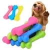 Jouets pour chiens résistants aux morsures, os, chiot, molaires, balle en caoutchouc, jeu pour l'entraînement des dents, jouet thermique en plastique et caoutchouc pour animaux de compagnie