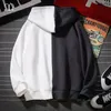 Zipper Sweatshirt Men Hooded Streetwear Hoodies Hip Hop Oversized Hoodie Gym Tracksuits Outwear Patchwork Hoody 220402