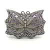 Torby wieczorowe kobiety imprezowe diamenty Diamenty Butterfly Crystal Clutch Luksusowe ślubne portfel ślubny torebki