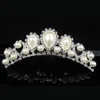 Bijoux Beautiful Elegant Pearl Rhingestone Inclay Crown Tiara Wedding Bride Hair Peigt pour la fête des bijoux en soirée