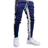 Pantalon pour hommes Personnaliser le costume de jogging empilé Bande latérale Hommes Skinny avec poches Sport pour homme