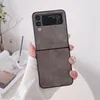 Przypadki dla Samsung Galaxy Z Flip4 Flip3 Fold4 Fold3 Huawei P50 Pocket Retro Matte PU Skórzana pokrywa miękka tylna okładka