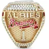 6 Player Name SOLER FREEMAN ALBIES 2021 2022 World Series Baseball Braves Team Championship Ring with Wooden Display Box Souvenir Men Fan Gift Jewelry