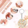 Keychains Sublimation Blank Bulk Set Double-Side DIY Keychain And Craft Blanks With Colorful Tassel KeychainKeychains Emel22