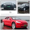 Model S 3 X Alloy Car Diecast Metal Toy Vehicles Simulation Sound and Light Kids Gift 220608
