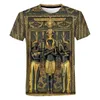 Herr-T-shirts Ancient Egypt T-shirt med 3D-tryck Egyptisk Harajuku Streetwear T-shirt Herr Kvinnor Mode Casual Kortärmade Coola T-tröjor 6XLMe