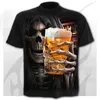 Werewolf Pattern Mens T-shirts Mens Punk Style 3D Shirts O-Neck T-shirt Summer Fashion Tops Boy Clothing Large Size Streetwear 220504