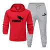 Men's Hoodies & Sweatshirts Thermal Suit Track Sweat Shirt Sports Winter Jacket + Pants Casual Wear Sportswear