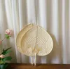 120 sztuk Party Favor Palm Leaves Fani Handmade Wiklinowe Naturalne Kolor Palm-Wentylator Tradycyjne Chińskie Craft Wedding Gifts Bes121