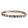 Очарование браслетов Октренди Красный медный магнитный браслет с натуральными камнями Женщины синий браслетчарм LARS22