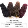 Pre Passion Twist Kenya Water Wave Hair Crochet Braiding Kinky Extension Wholesale 18" Kanekalon Twisted Passion Twist