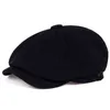 Moda dzika gazeta chłopcy kapelusz kobiety retro beret hat sterownik płaski czapka hip hop berety czapki stałe kolor retro casual berets gorras j220722