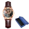 Orologi da polso Lovers Custom Po Watch Immagine fai da te Logo Orologi al quarzo Stampa immagine su quadrante in metallo Orologio creativo Regalo unico per coppie