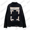 Fashion designer Men's Jacket White Autumn Winter New Back Arrow Casual Lapel Denim Windbreakers Coat Jackets for Men