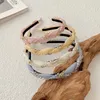 Neue Mode Frauen Stirnband Frische Legierung Kette Geflochtenes Haarband Licht Schmale Headwear Mädchen Einfarbig Haar Zubehör