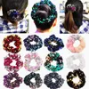 Paillettes réversibles brillantes élastiques Srunchies Srunchies Girls Bands à cheveux Ponte de cheval Cortes cadeaux